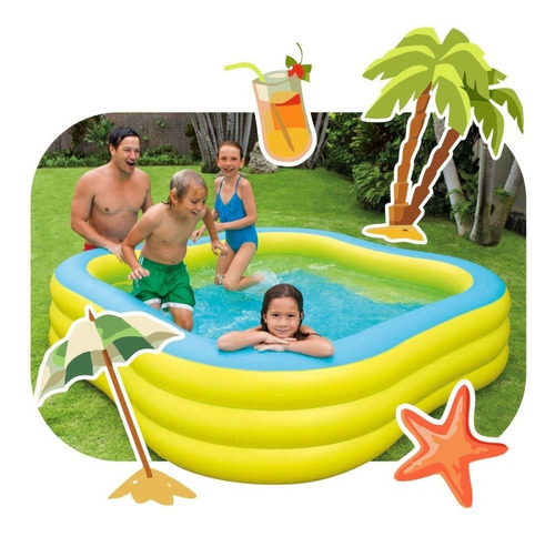 Pileta Inflable Infantil Beach Wave 229x56cm 1250lt Intex