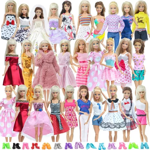 Roupinha Para Boneca Tipo Barbie mas Acessórios Kit Com 32pç