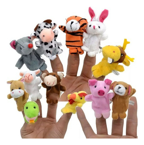 Artículo Para Bebés Con 10 Títeres Guiñol Digital Animalitos