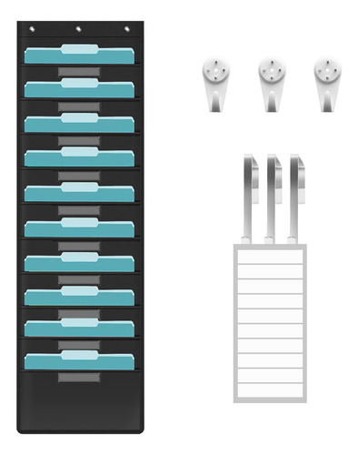 10 Bolsillos Organizador De Archivos De Pared Colgante,...