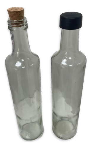 Botella Vidrio 500cc Redonda Aceite Bebida Licor Deco X24u