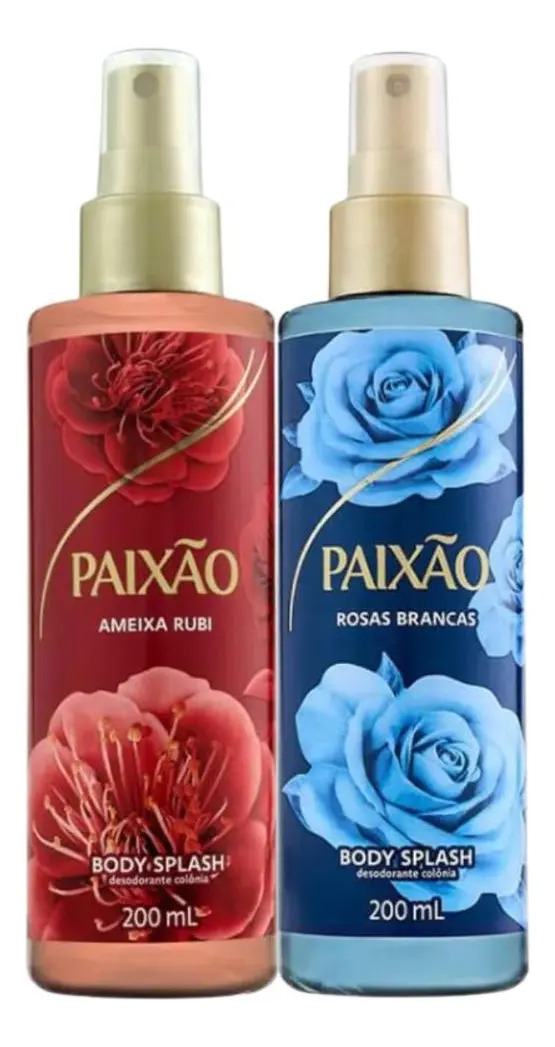 Kit Body Splash Paixão Ameixa Rubi e Rosas Brancas Feminino