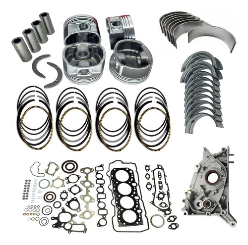 Kit Retifica Motor Ford Fiesta 1.6 8v 00/ Zetec C/ Bomba Ole