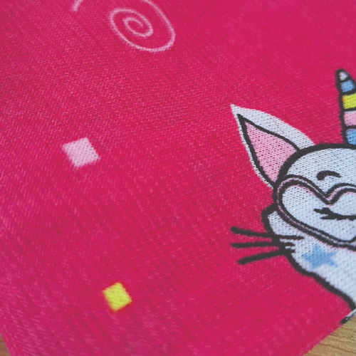 Jogo De Cama Gatinho Unicórnio Solteiro Com Elástico 2 Peças