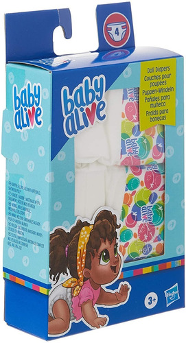 Set 4 Pañales Para Muñeca Baby Alive