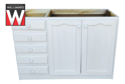 Mueble Bajo Mesada Madera 2 Puertas Pintados 