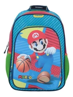 Mochila Escolar Chenson Mario Bros Varios Motivos