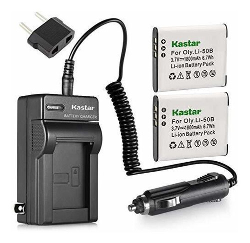 Batería De Cámara - Kastar 2x Battery + Charger For Olympus 