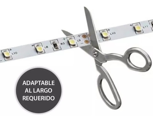 Tira Led Blanca Luz Fria 5m Con Transformador En Clicshop
