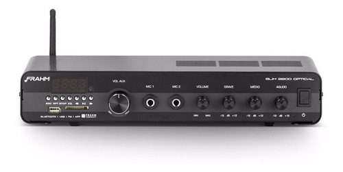 Amplificador Receiver Para Som Ambiente Frahm Slim Usb 2200 Cor Preto Potência de saída RMS 120 W