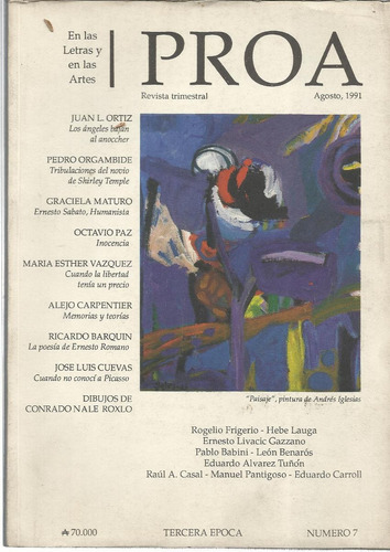Proa Revista Bimestral Tercera Época. Nº 7. Ago. 1991