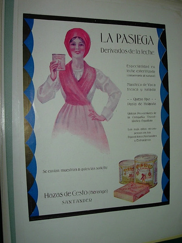 Clipping Antigua Publicidad Leche Lecheria La Pasiega España