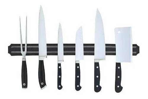 Imagen 2 de 7 de Barra Magnética Imán 38cm Cuchillos Utensilios Herramientas