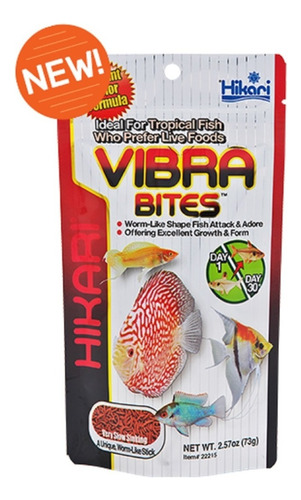 Alimento Hikari Vibra Bites 280 Gr Bloodworms P/pez Tropical