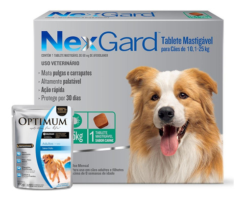 Pulgas Garrapatas Pastilla Nexgard - Perros De 10 A 25kg