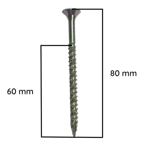 Imagen 2 de 9 de Tornillo Turbo 14(6) X 80/60 X 100 Und