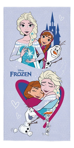 Toalha Aveludada Estampada 70cm X 1,40m Infantil Cor Frozen Lisa