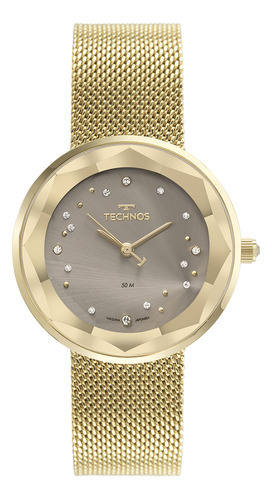 Relógio Feminino Technos Elegance Crystal Dourado Gl32ab/1c