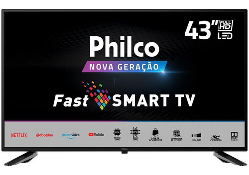 Imagem 2 de 4 de Smart Tv Led 43 Full Hd Philco Ptv43e10n5sf 2 Hdmi 2 Usb