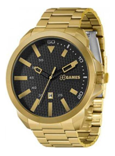 Relógio X-games Masculino Grande Dourado Xmgs1034 P1kx