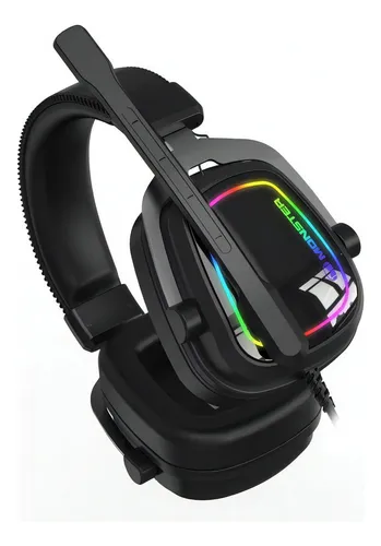 Audifonos Gamer Monster 7.1 Cancelacion Ruido Rgb Kmh7-hbk Color Negro