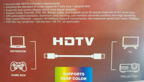 Cable Hdmi Hdtv 2.0 4k 1.5 Metros Xc-fh1501 4k *itech Shop