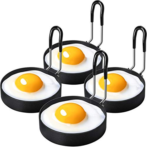 Juego De 4 Anillos De Huevos De Acero Inoxidable Para C...