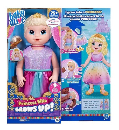 Baby Alive Princesa Ellie Crece De Verdad Y Habla Hasbro