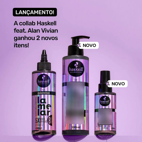 Kit Haskell Lamelar Shampoo 300ml E Óleo Superemo 100ml