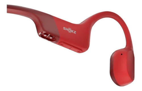 Imagen 2 de 2 de Audífonos Bluetooth Shokz Openrun Rojo Conducción Osea