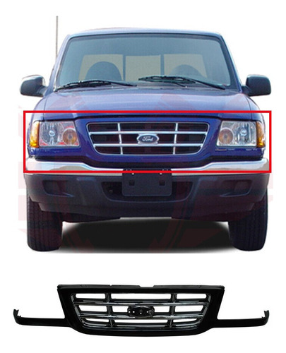 Parrilla Ford Ranger 2001 2002 2003 2004 De Lineas Cromo