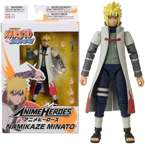 Muñeco Naruto Namikaze Minato Original 17 Cm Anime Heroes