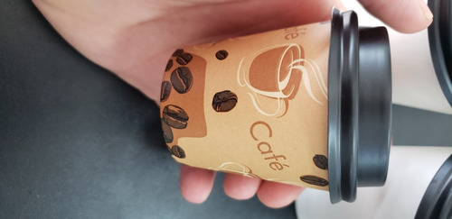 50 Copos De Papel 120 Ml E 100 Copos De 240 Ml Café C/ Tampa