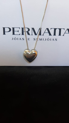 Imagem 3 de 6 de Veneziana Prateada 45cm Coração M Alta Fusão - Sa703cop