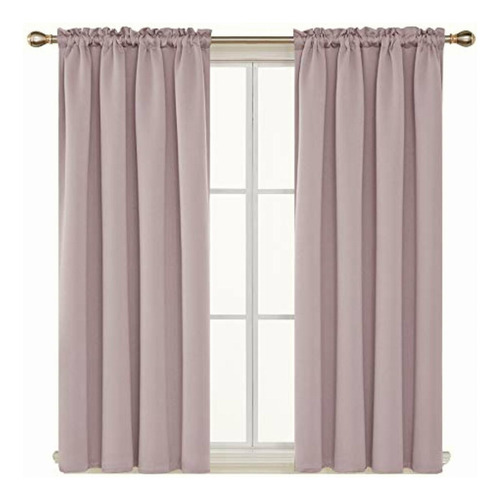 Deconovo Blackout Thermal Insulated Rod Pocket Drapes And