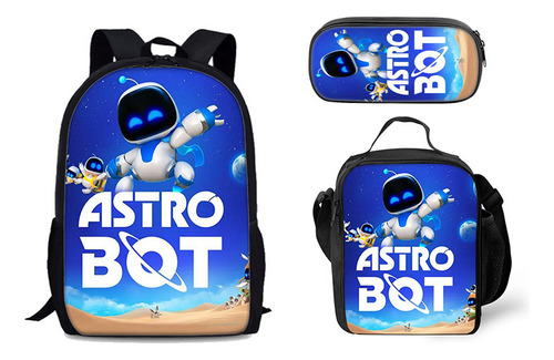 Mochila De Estudante Astro Bot Mars Rescue Plan 3 Pcs