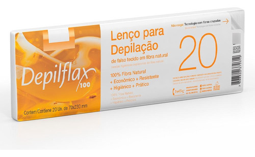 Lenço Para Depilação Depilflax 20 Unidades