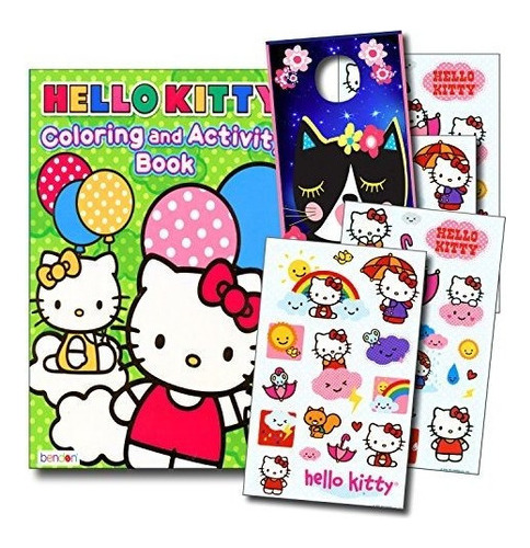 Hello Kitty Para Colorear Libro Y Pegatinas Super Set ~ Hell