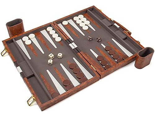 Amerous Backgammon Set, Juego De Mesa Clásico De 15 Pulgadas