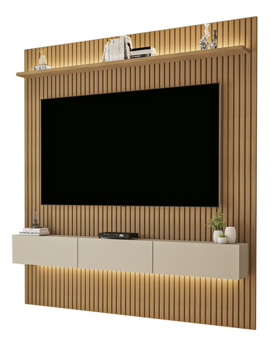 Painel Para Tv Até 70 Polegadas Frisado Com Led Duplo 3