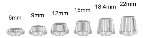 Soporte De Cubo De Rueda Hexagonal, Aluminio De 22mm Plata