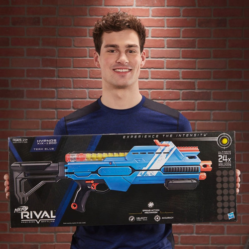 Lanzador Hypnos Xix-1200 Nerf Rival Color Azul