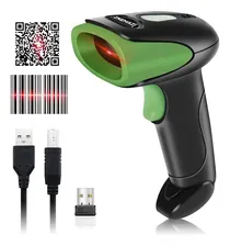 Lector De Código De Barras Inalámbrico Znemaz 1d/2d, Escáner Verde Usb Type-b