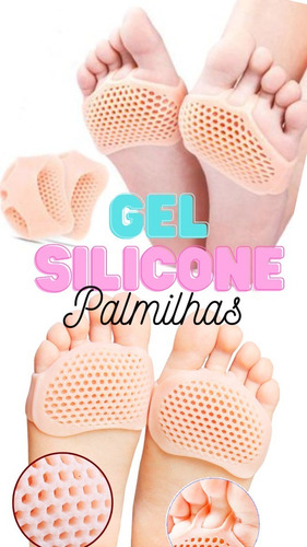 Imagem 2 de 7 de Palmilha Almofada Silicone Par Ante Pé Calo Bolha Alívio Dor