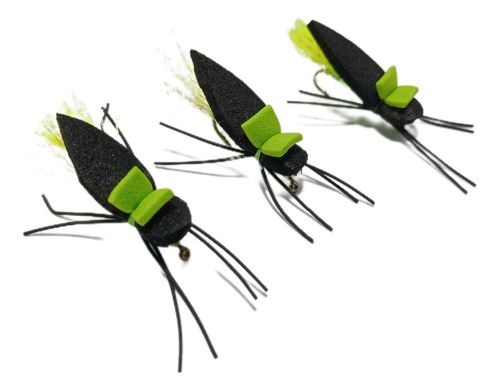 Mosca Flote, Anzuelo 8, Bugger Flash Fly Negro