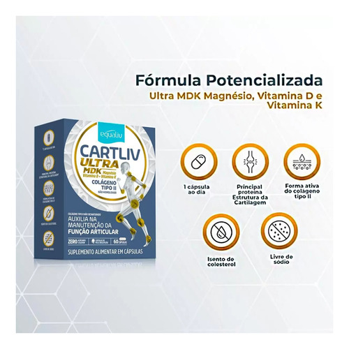 Kit C3 Suplemento Alimentar Cartliv Ultra Mdk Equaliv Sem Sabor