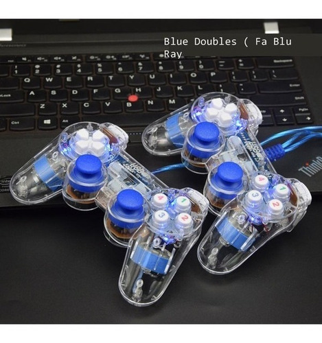 Joystick Pc Usb Transparente Con Luz Led