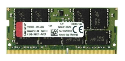 Memória RAM 16GB 1x16GB Kingston KVR24S17D8/16