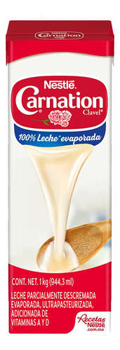 Leche Evaporada Nestlé Carnation Clavel Original Brick 1kg