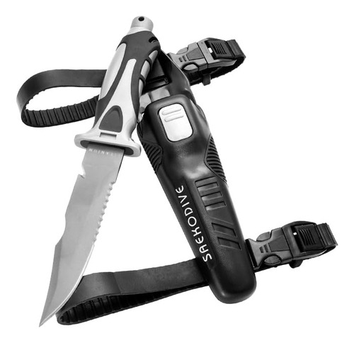 Cuchillo De Buceo Edge Series Grande De Titanio Con Funda Y
